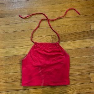 Halter red top
